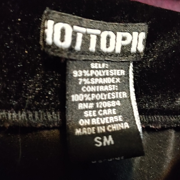 Hot Topic black velvet skirt. - Picture 2 of 4